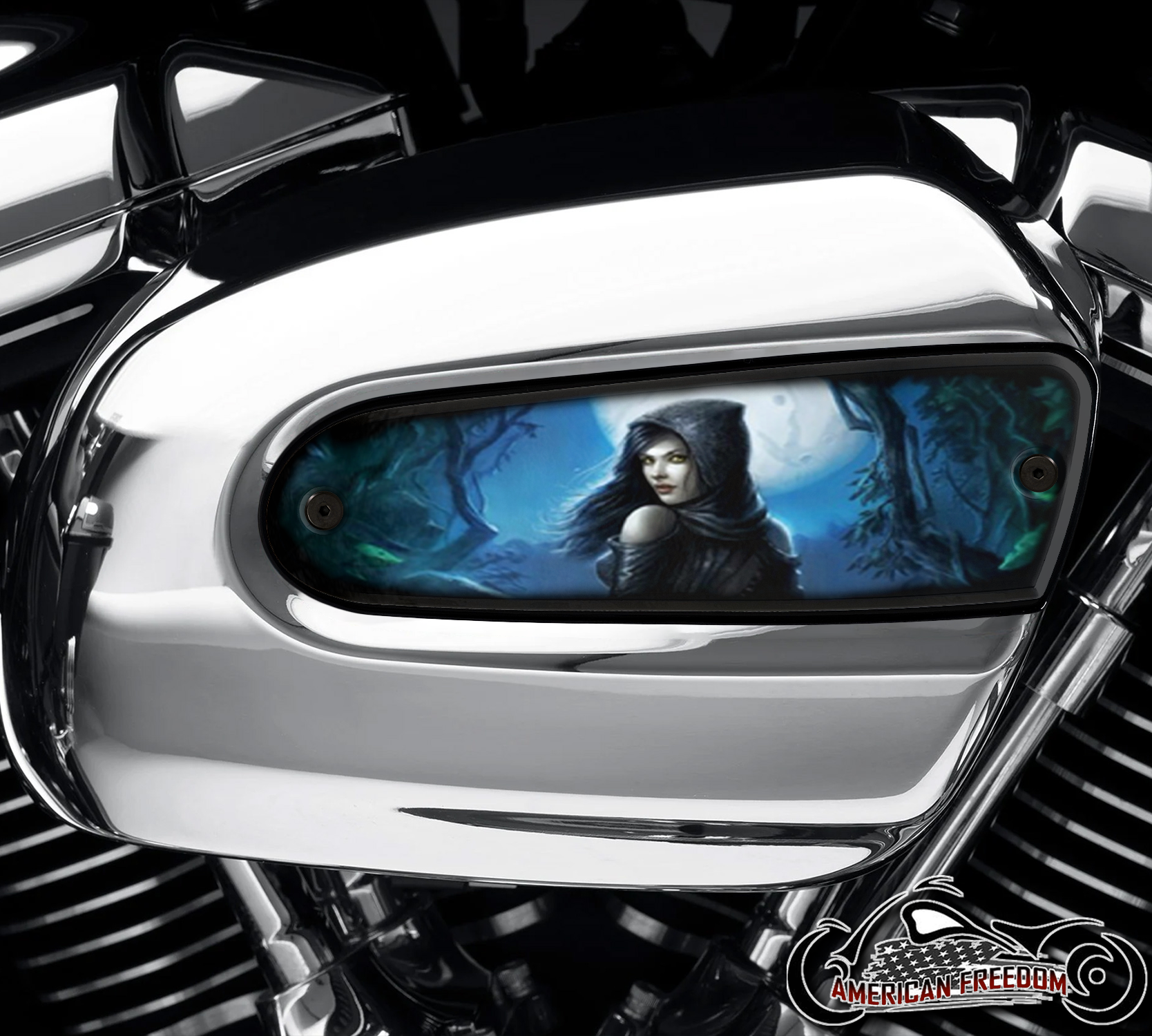 Harley Davidson Wedge Air Cleaner Insert - Wild Wolf Girl
